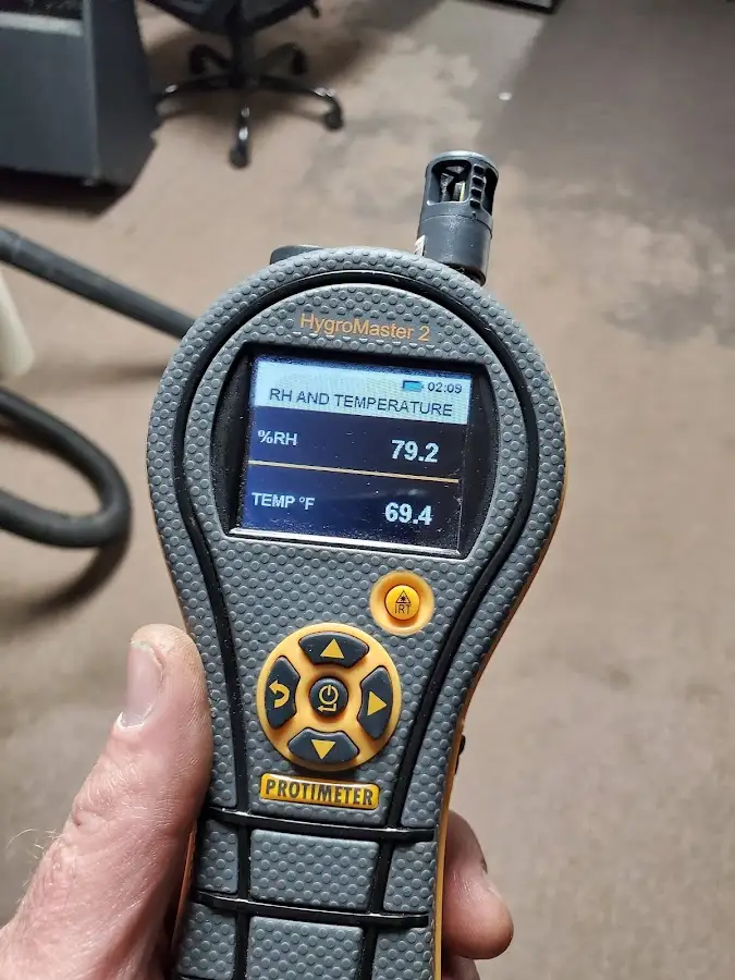 Moisture meter humidity assessment for Fire & Smoke Damage Restoration in Lafayette